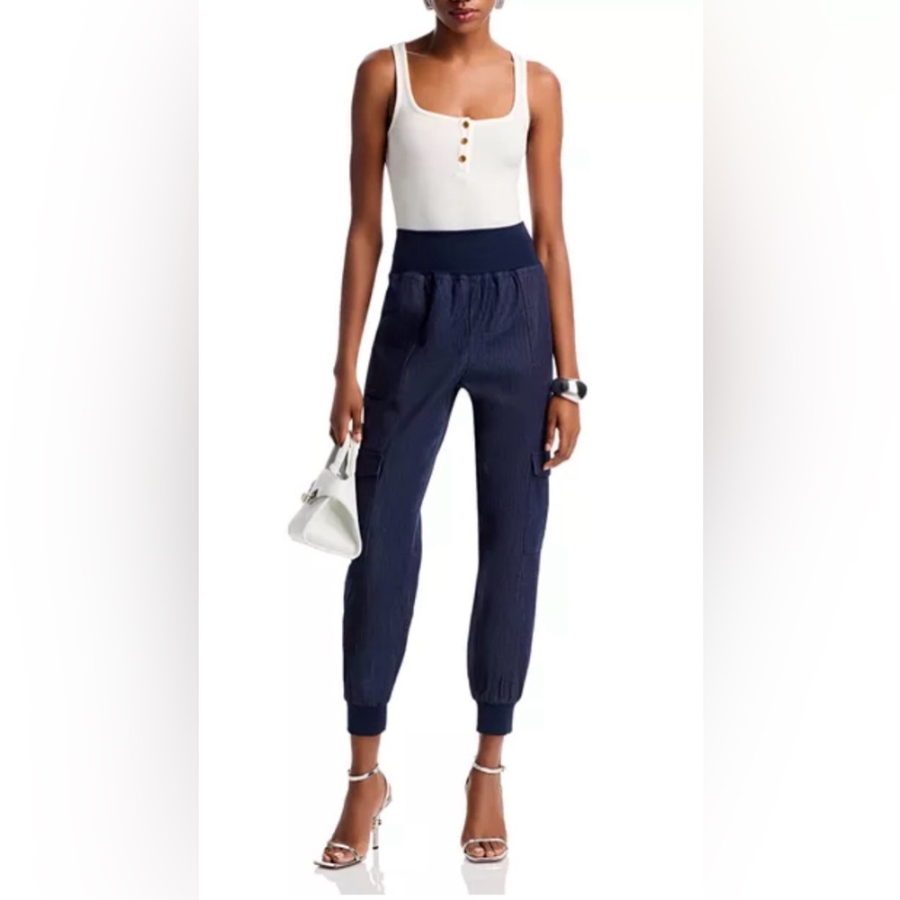 Cinq à Sept Giles Mid-Rise Jogger Pants Navy Blue Size Medium